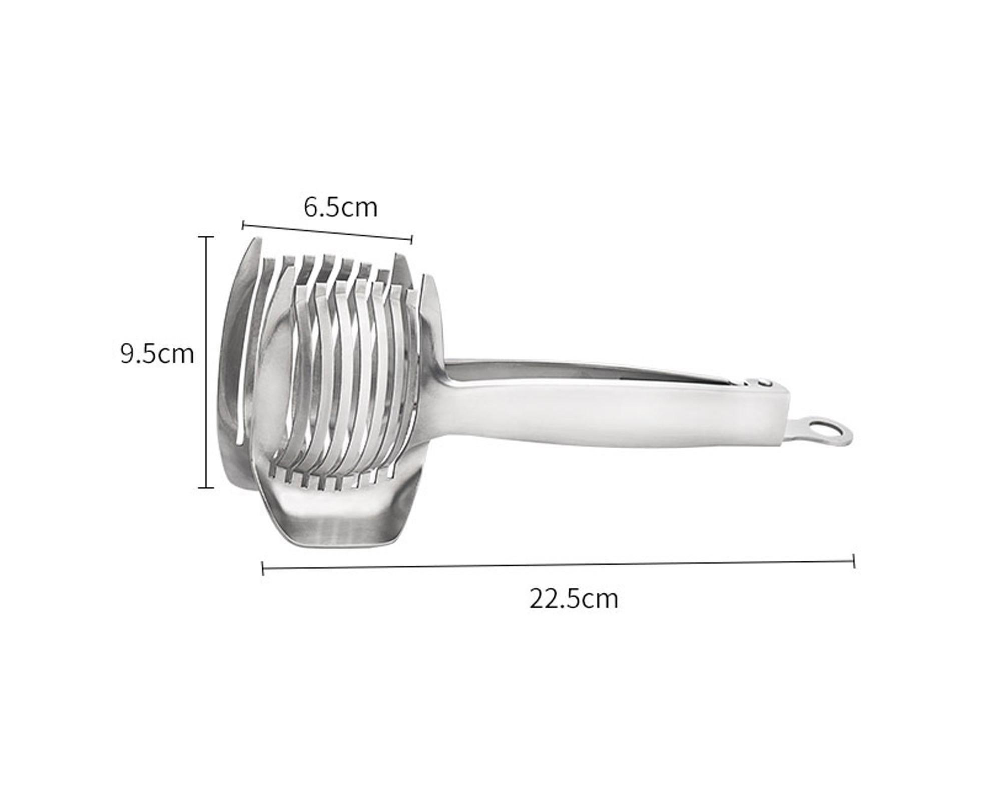 Fruit Slicer Stainless Steel Vegetable Cutter-Silver - Image 6
