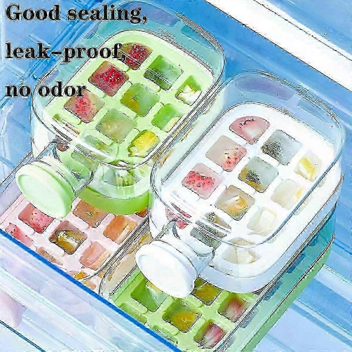 2-in-1 Ice Cube Tray Water Bottle with Straw Easy Release Freezer Bottle - Image 4