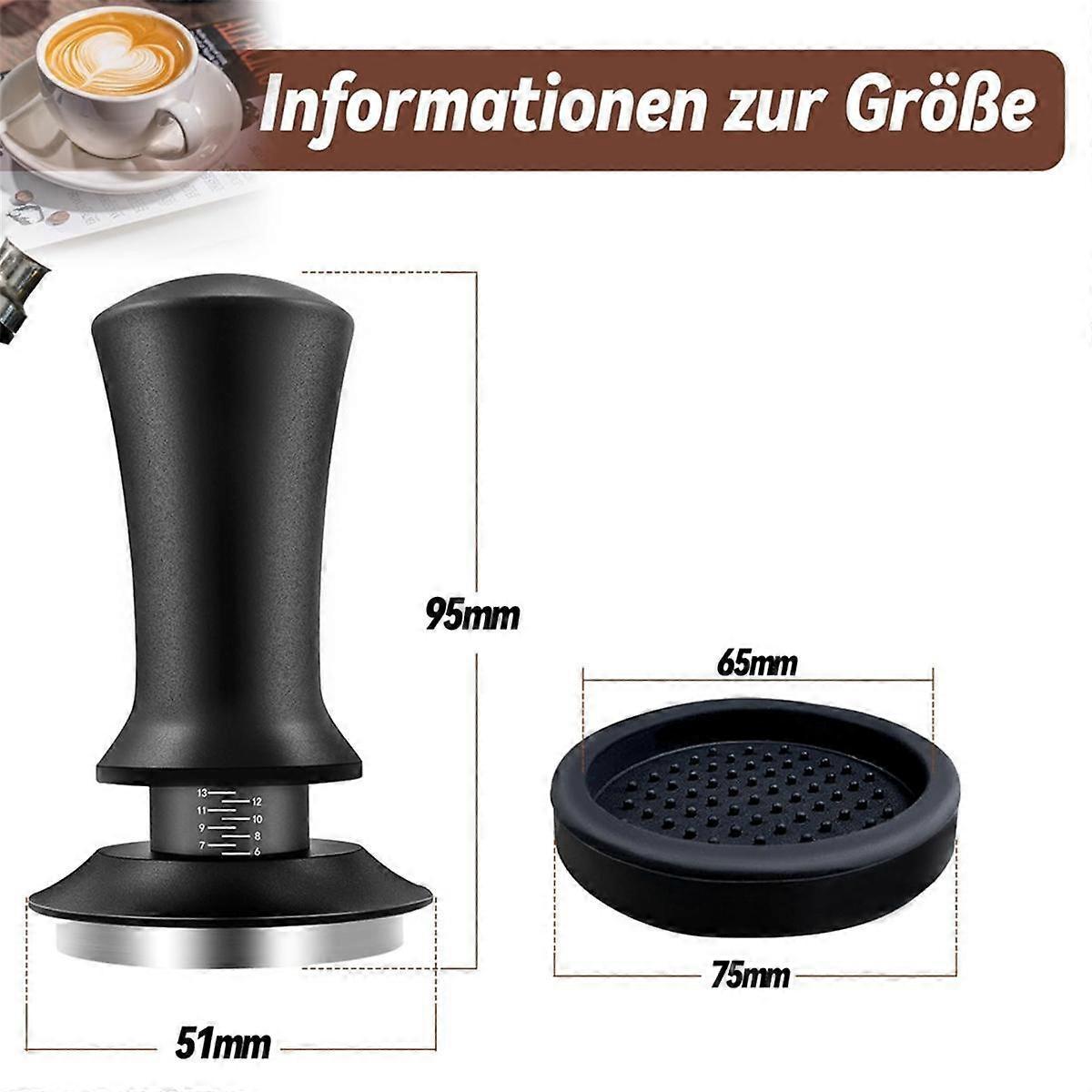 Coffee Tamper Set 51mm with 304 Stainless Steel Base Espresso Tamper Kit - Image 2