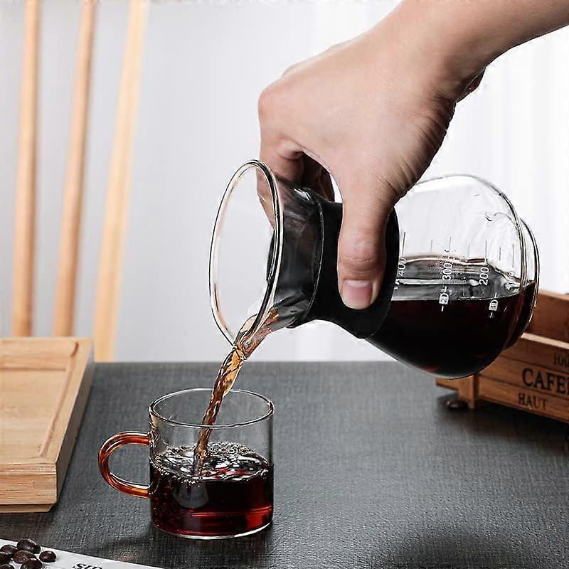 400ml Inverted Glass Coffee Maker with Stainless Steel Filter Manual Dripper - Image 4