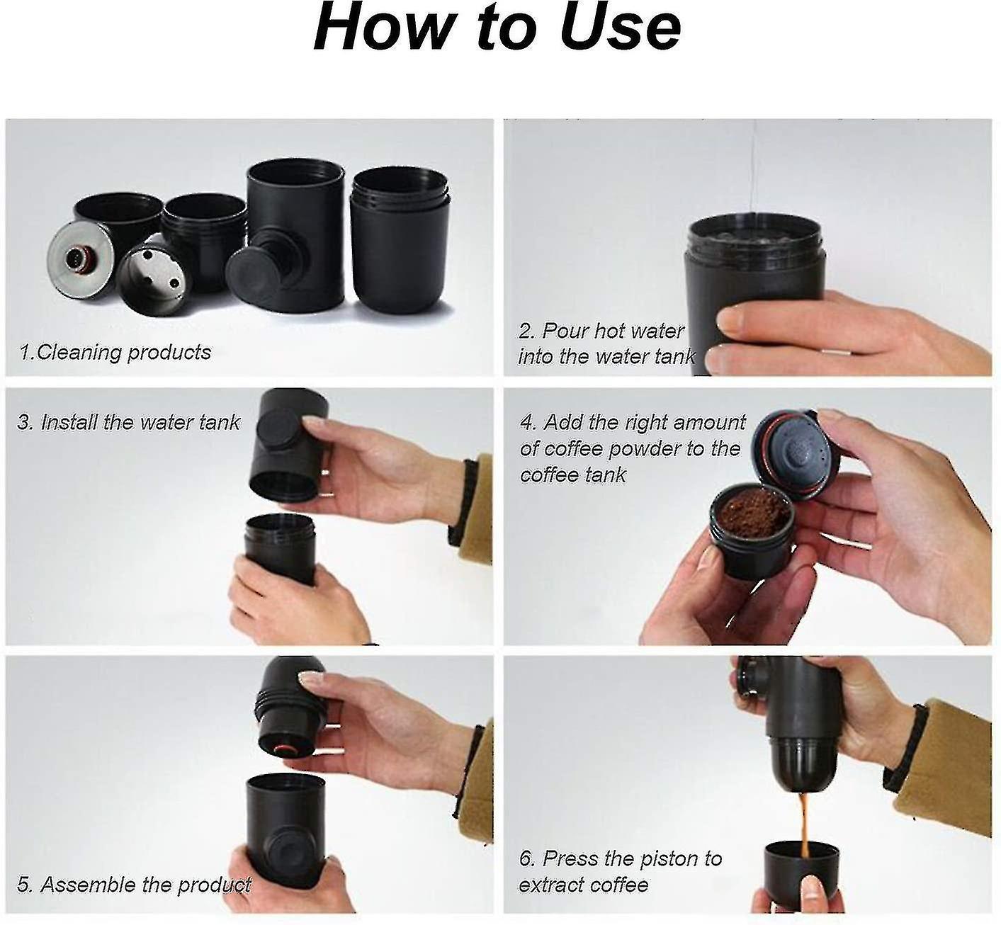 Portable Manual Coffee Maker 70ml Mini Ground Espresso Coffee Maker - Image 5