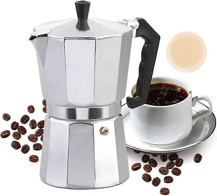 Italian Moka Pot Coffee Maker 6 Cup Classic Espresso Stovetop Coffee Maker - Image 1