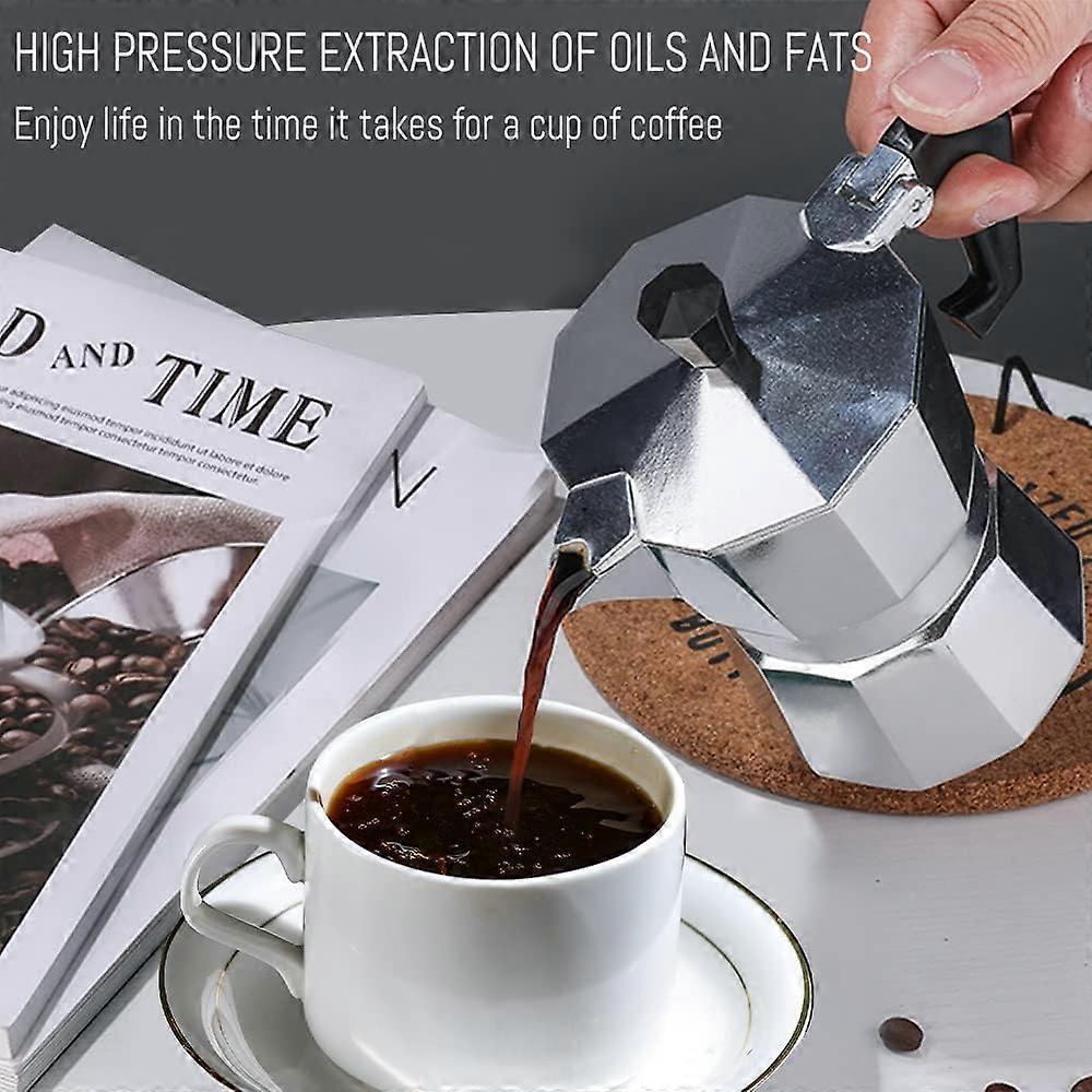 Italian Moka Pot Coffee Maker 6 Cup Classic Espresso Stovetop Coffee Maker - Image 2
