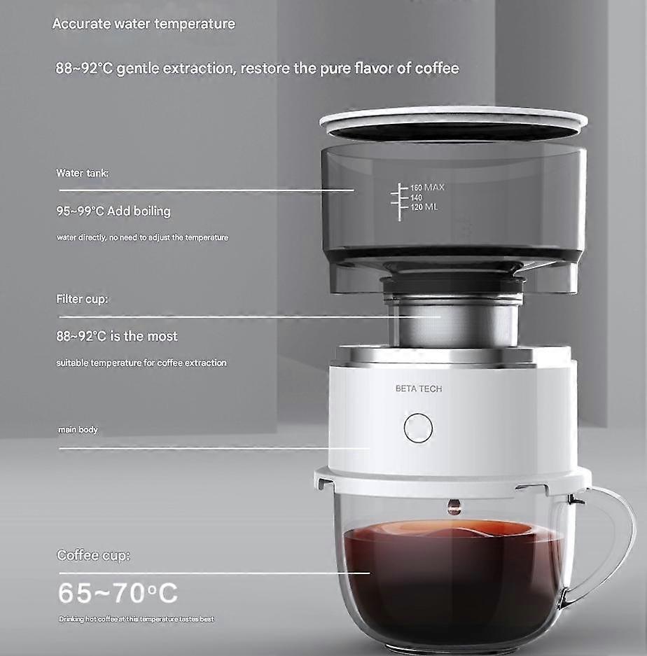 Portable Drip Coffee Maker Mini Double Filter Manual Coffee Brewing Machine - Image 3