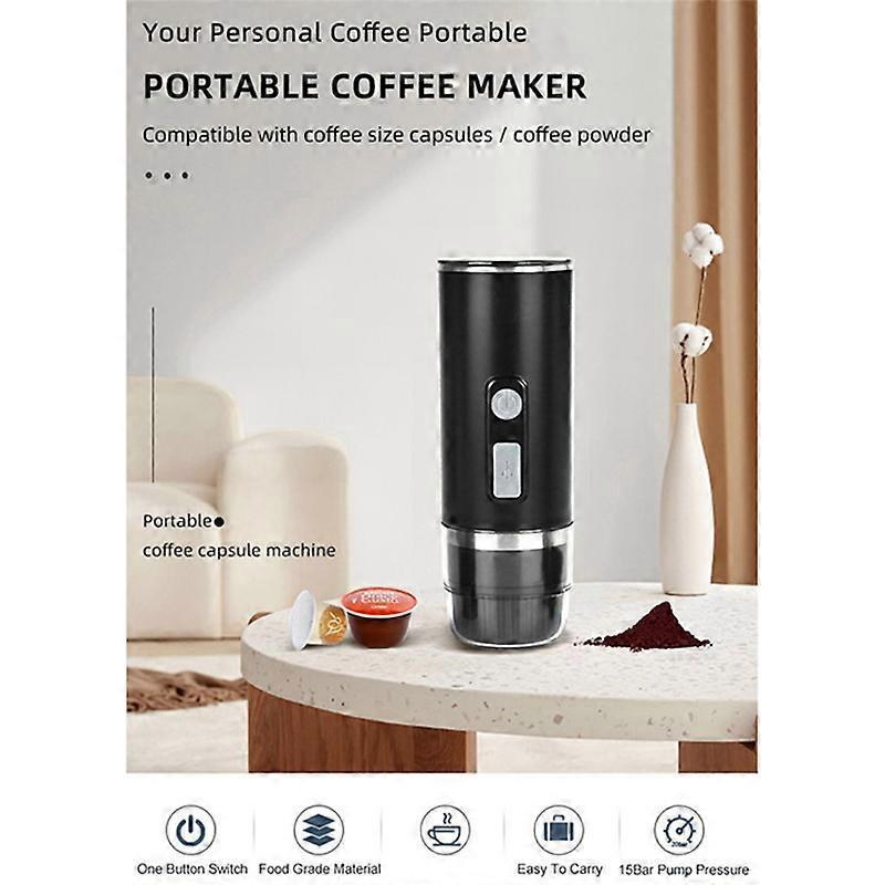 Portable Espresso Coffee Machine for Car & Home Capsule Electric Coffee Maker - Image 2