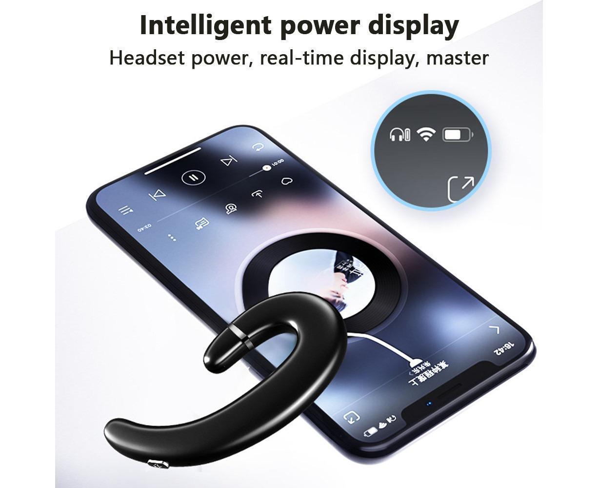 Ear Hook Wireless Headphones - Non Ear Plug - Single Ear Noise Cancelling Headset with Mic - Image 2