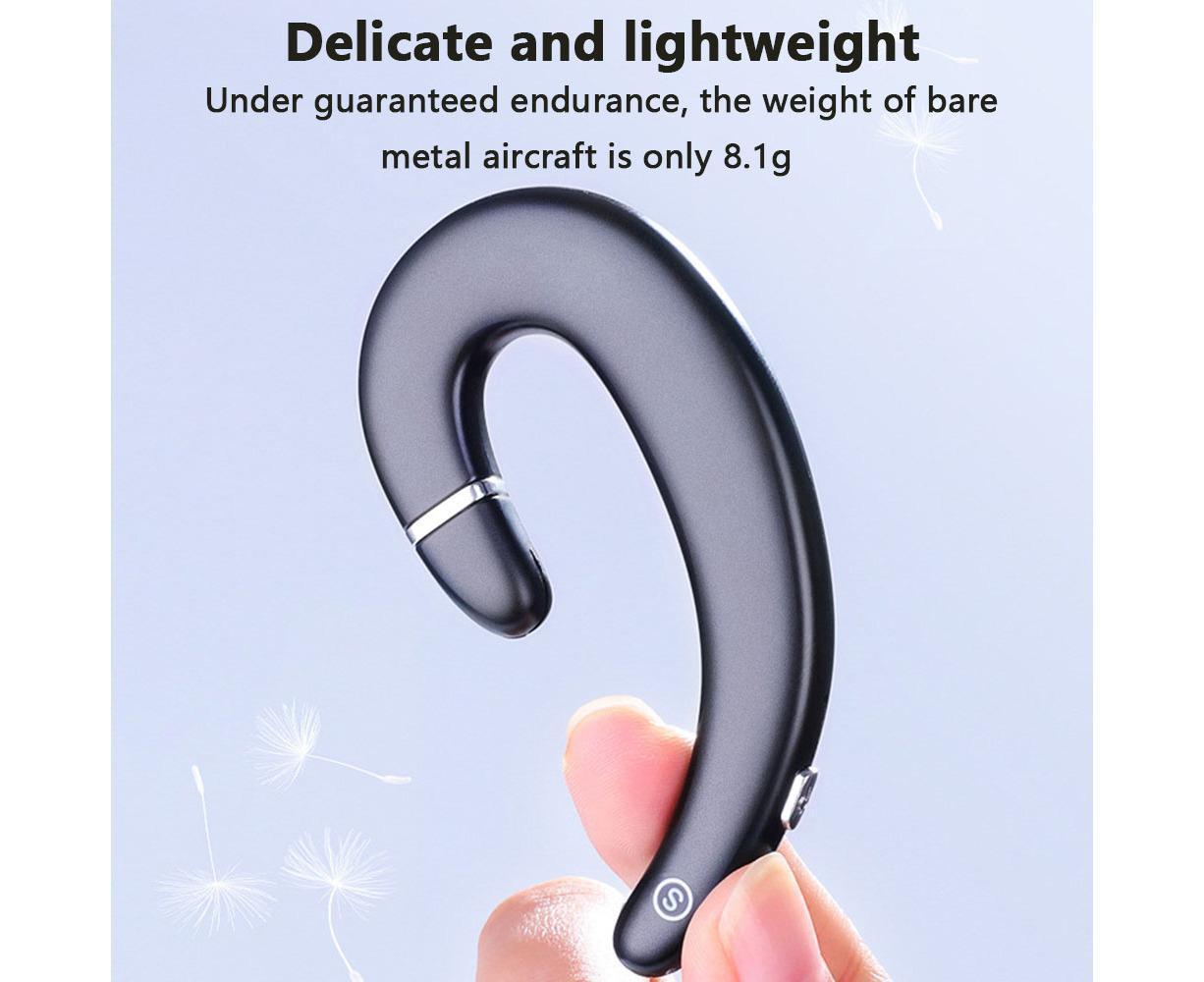 Ear Hook Wireless Headphones - Non Ear Plug - Single Ear Noise Cancelling Headset with Mic - Image 3