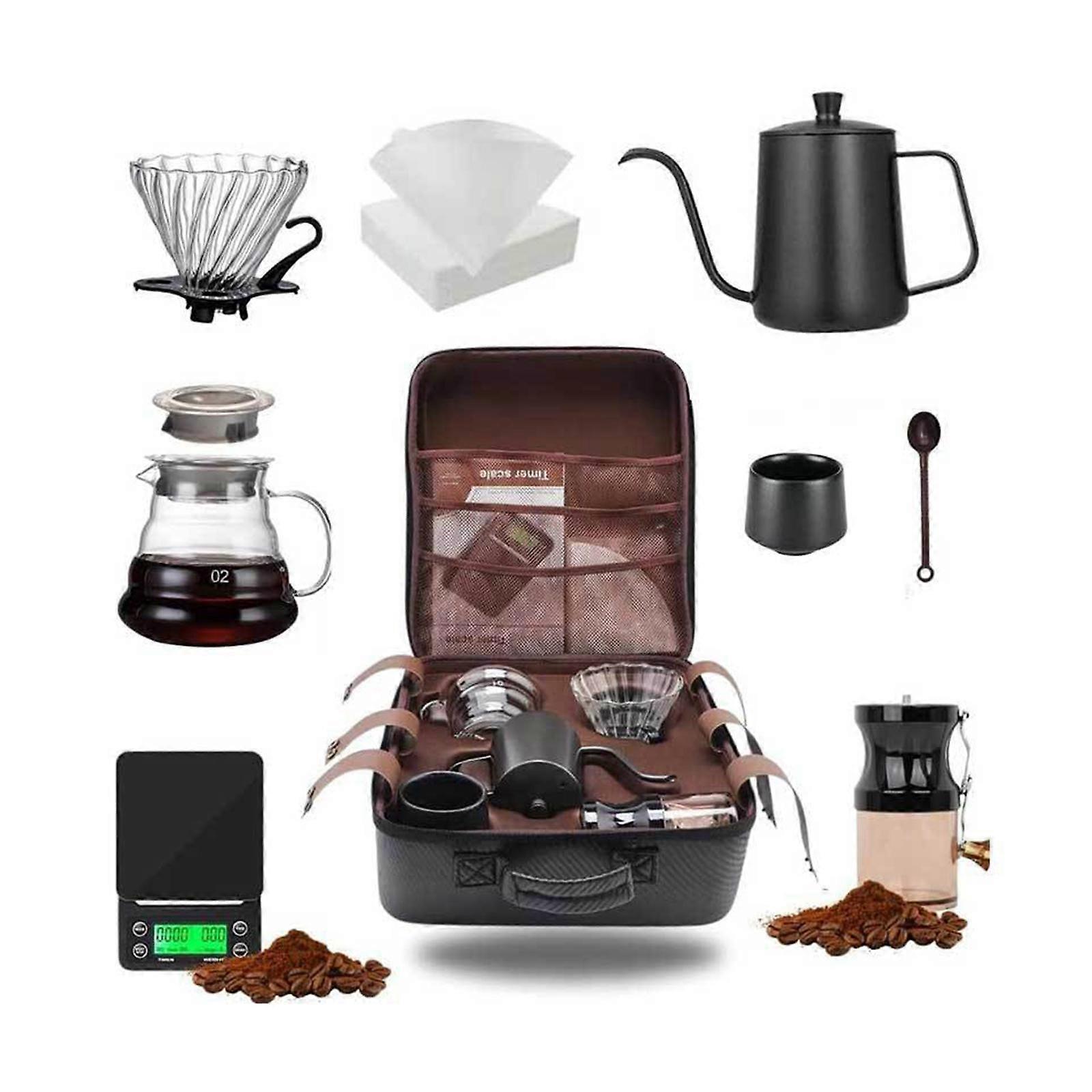 Pour Over Coffee Maker Set Manual Coffee Brewing Kit for Outdoor Kitchen - Image 4