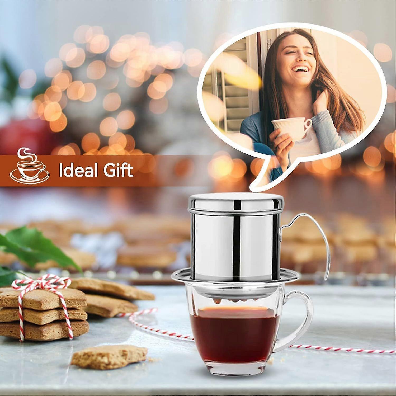 Vietnamese Coffee Filter Stainless Steel Single Drip Coffee Maker Brewer - Image 5