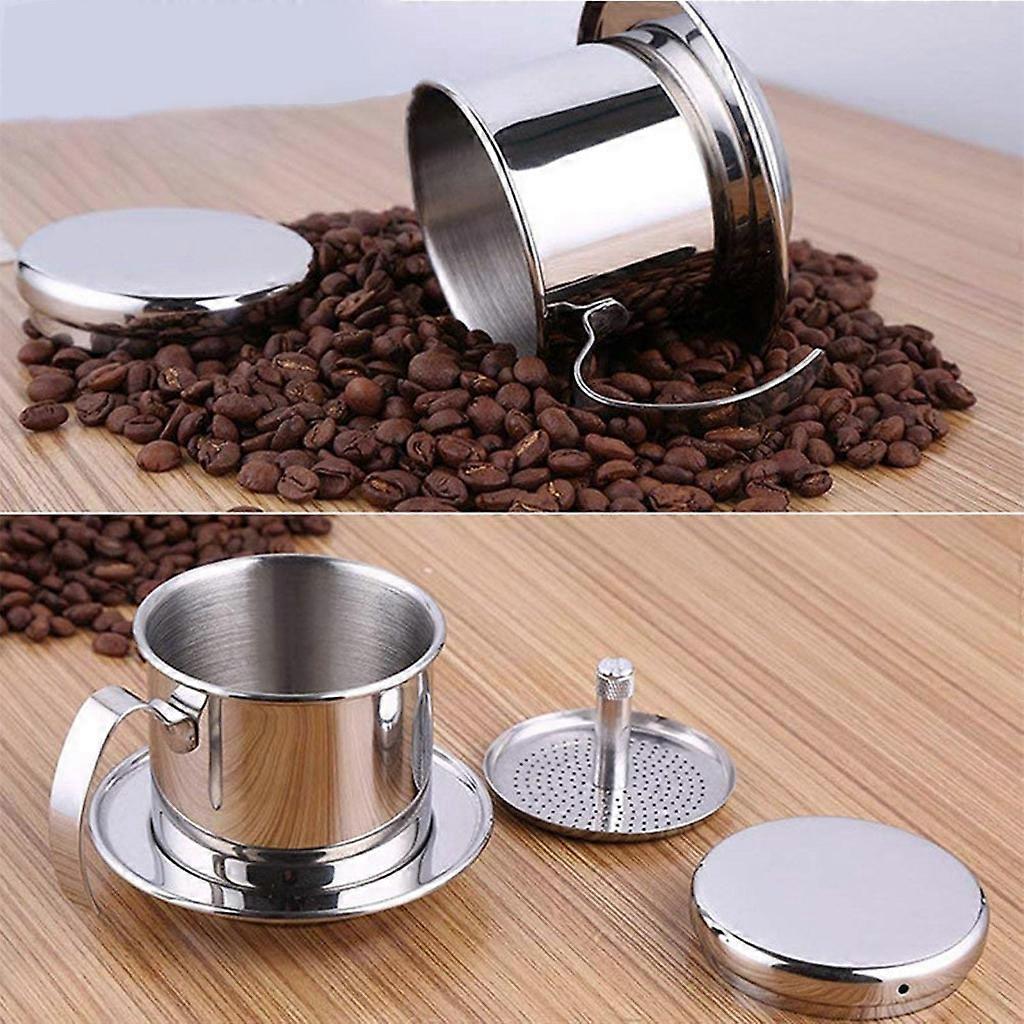 Vietnamese Coffee Filter Maker Press Stainless Steel Drip Cup Brewer - Image 3