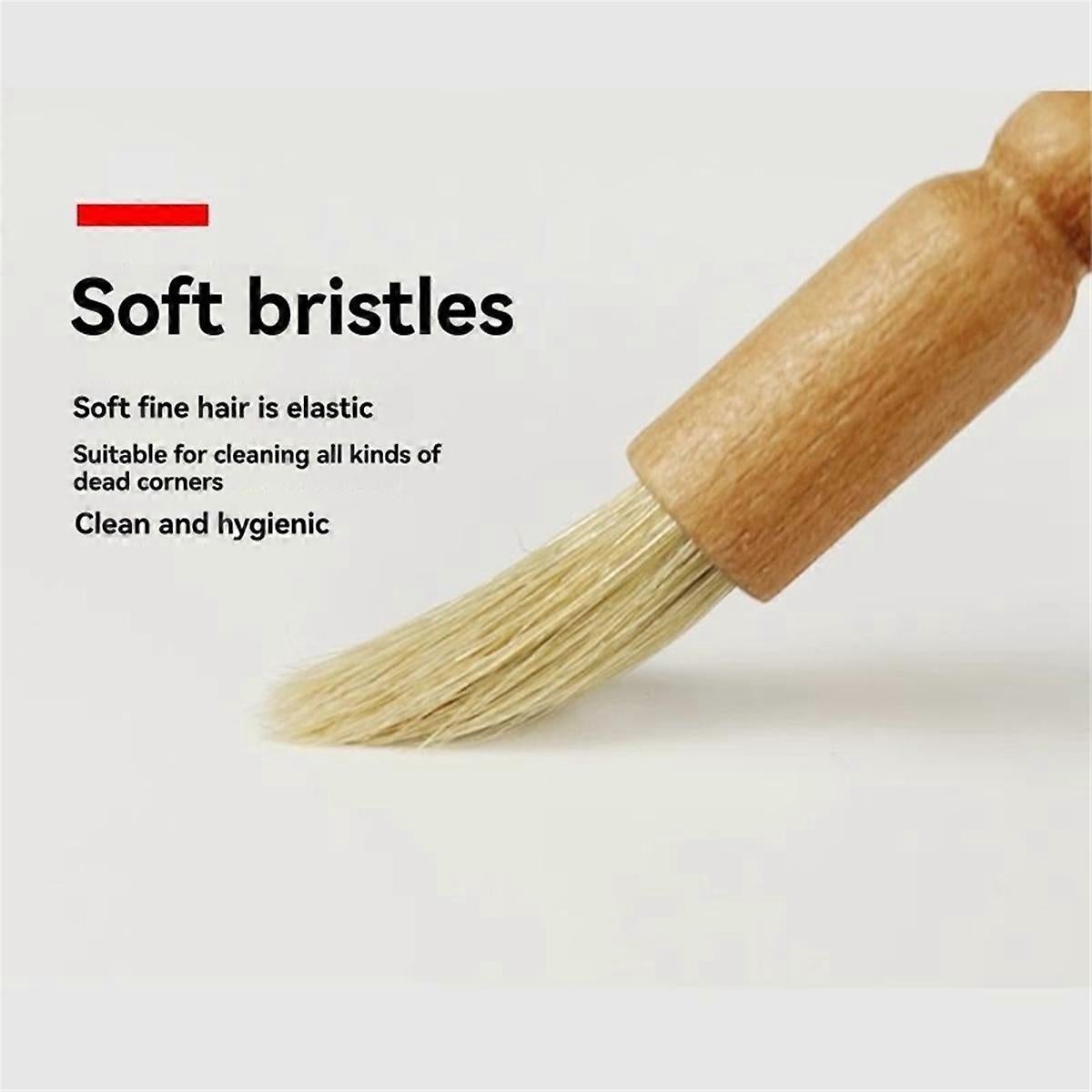 Coffee Grinder Brush Bamboo Handle Cleaning Brush Tool for Coffee Maker - Image 2