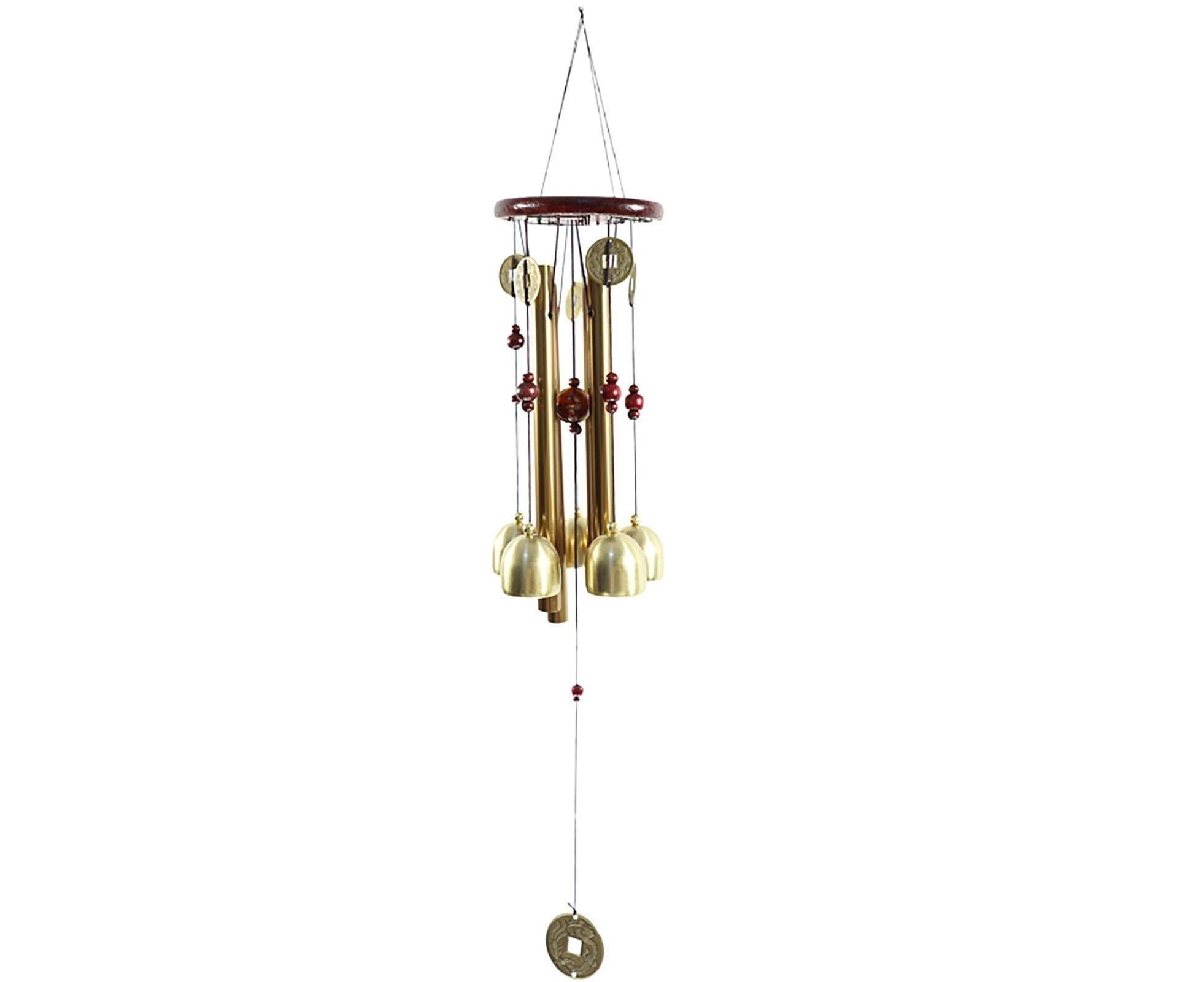 Wonderful Music Wind Chime with Copper Cash Anti-oxidation Metal Windchimes Bell for Garden- S - Image 1