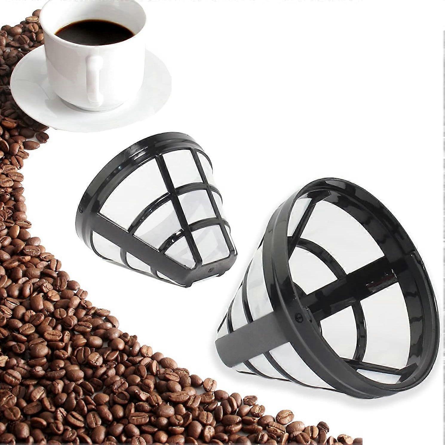 2 Pack Reusable Coffee Maker Basket Filters No.4 Fit 8-12 Cup Drip Machines - Image 4