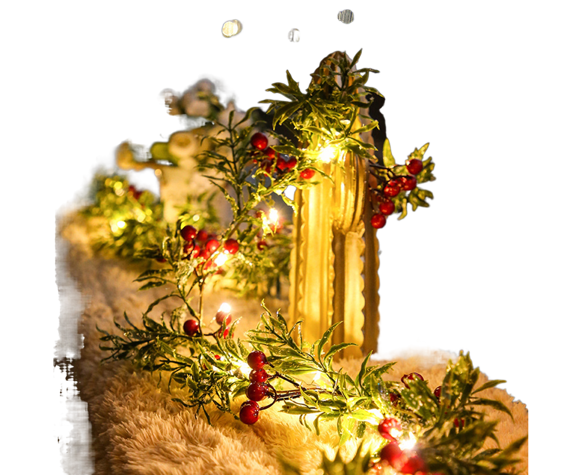 Xmas String Light Garden Decoration-Red - Image 1