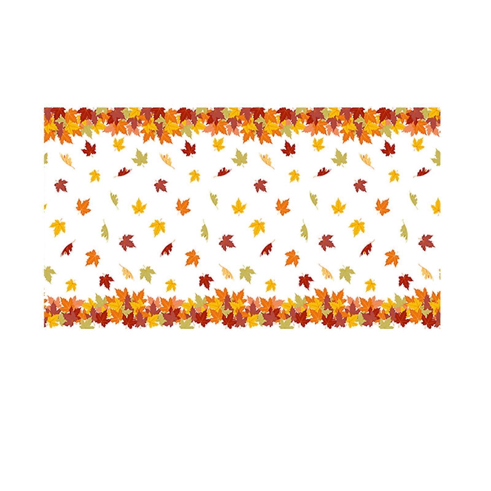 Thanksgiving Tablecloth Maple Leaf Accessories Holiday Party Background Wall Table Decoration 137*274cm - Image 2