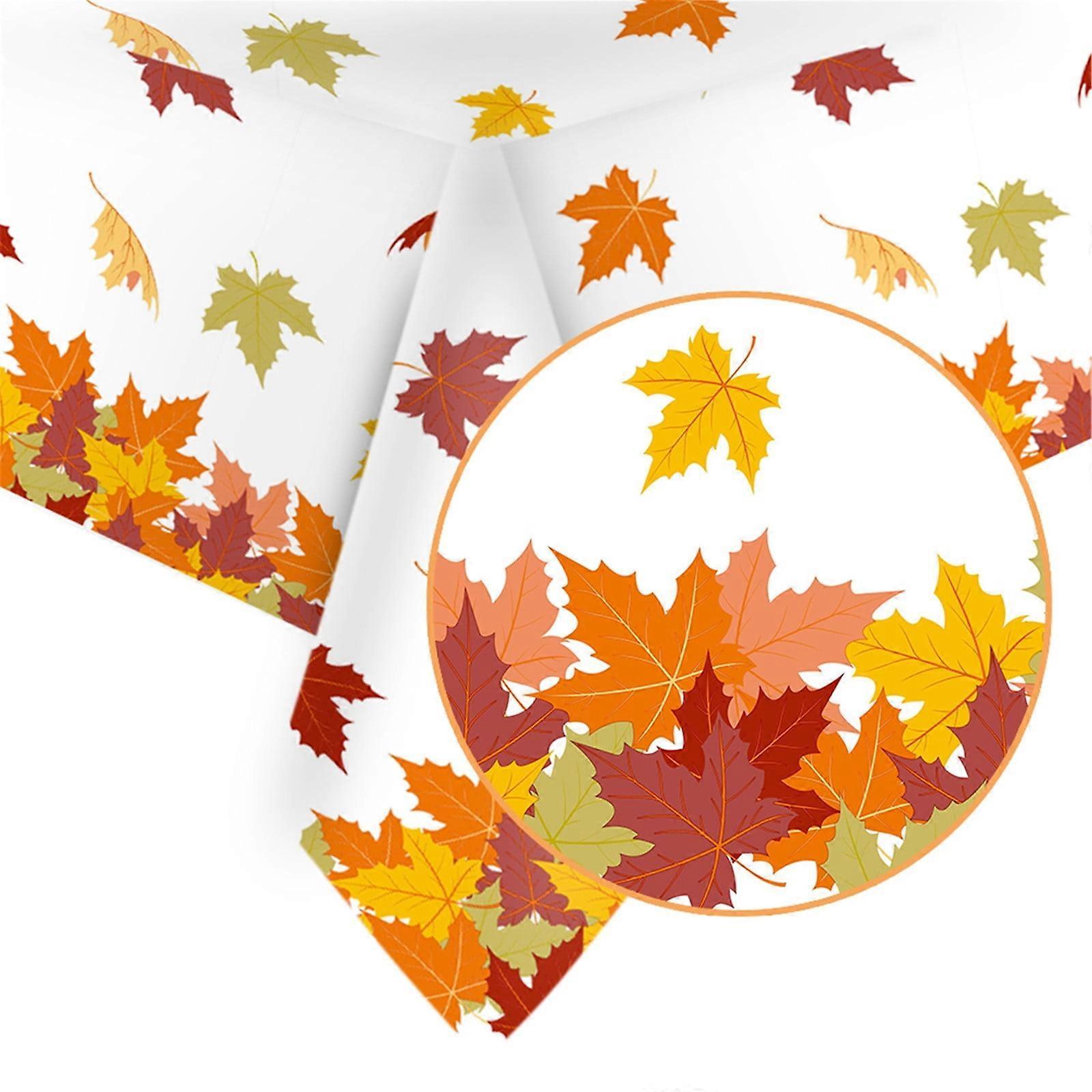 Thanksgiving Tablecloth Maple Leaf Accessories Holiday Party Background Wall Table Decoration 137*274cm - Image 4