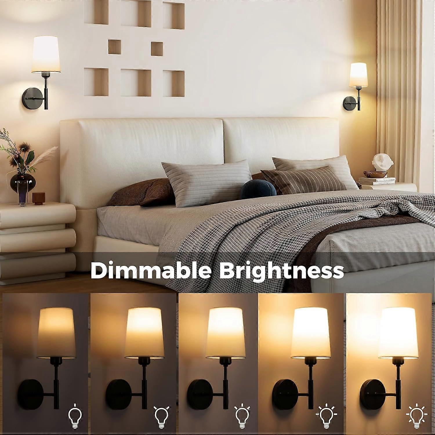 Battery Operated Wall Sconce Set of 2, LED, 13000mAh Rechargeable, Remote Dimmable - Image 4