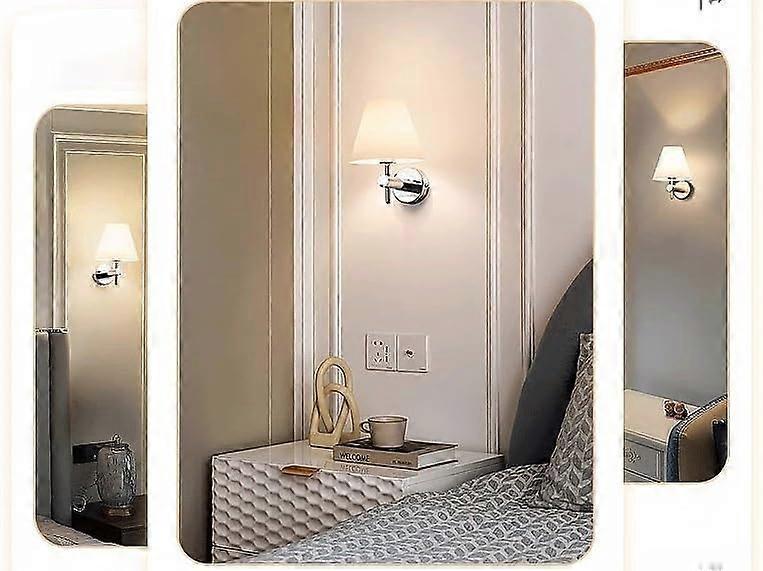 Battery Operated Wall Sconces Set of 2, USB Rechargeable Wireless Lamps, Remote, Linen Shade - Image 4