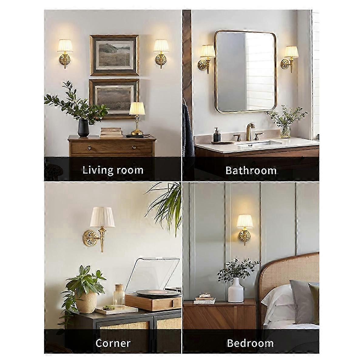 Battery Operated Wall Sconce Light Set of 2 - Image 2