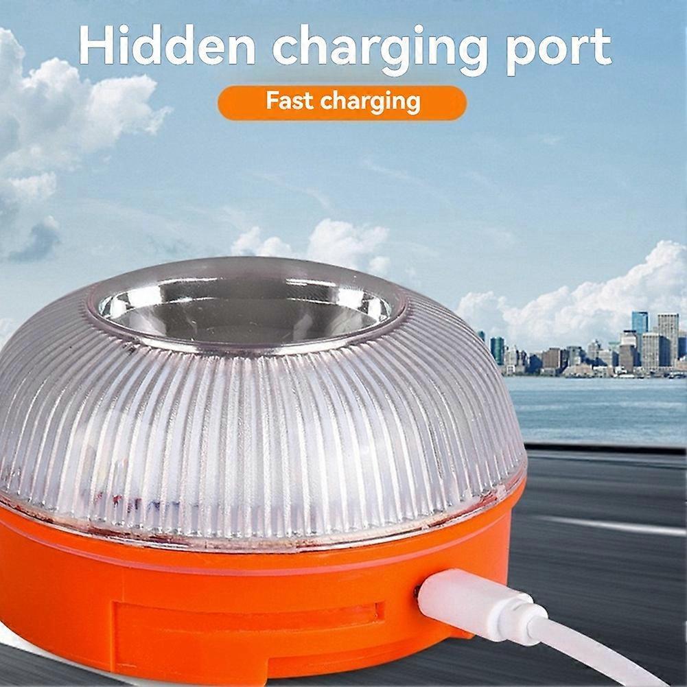 V16 Emergency LED Warning Lights 5PCS, White & Yellow Beacon Traffic Light - Image 3
