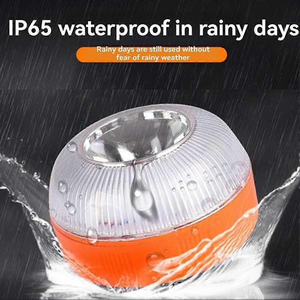 V16 Emergency LED Warning Lights 3PCS, White & Yellow Traffic Security Lamp - Image 2