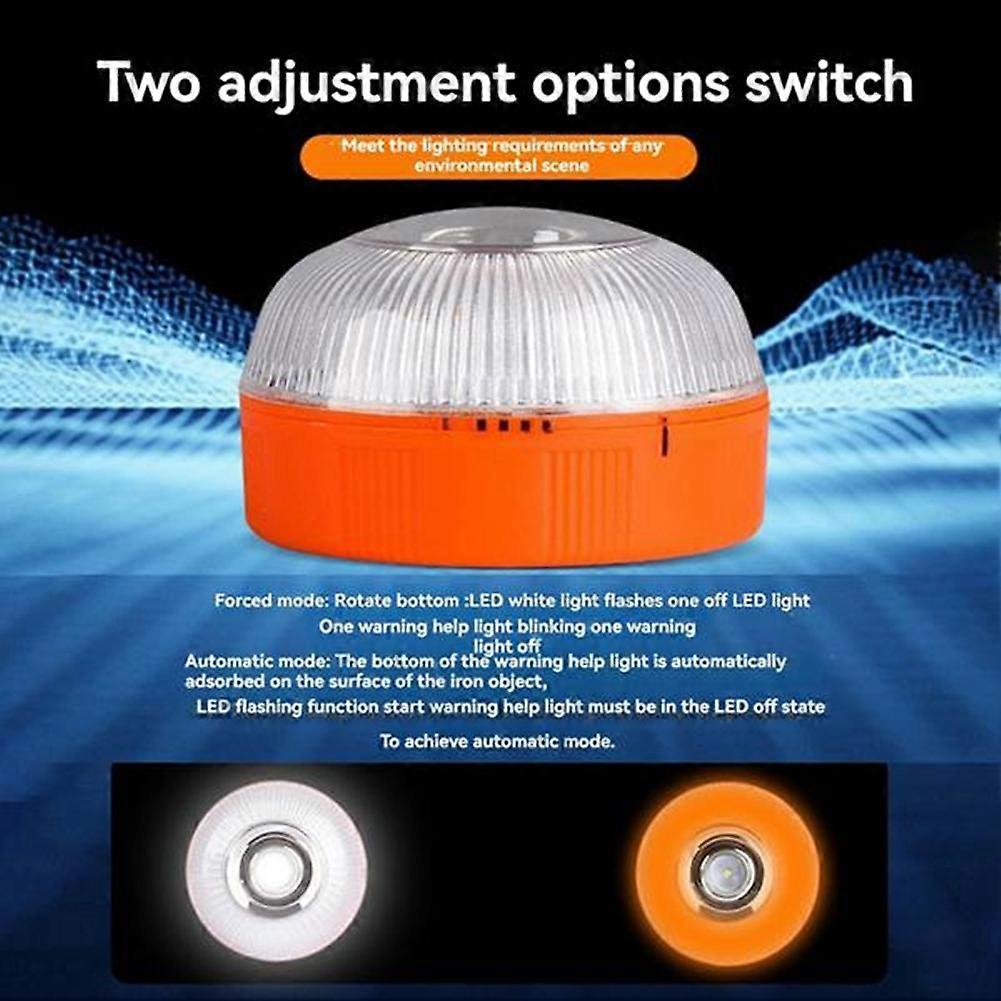 V16 Emergency LED Warning Lights 3PCS, White & Yellow Traffic Security Lamp - Image 5