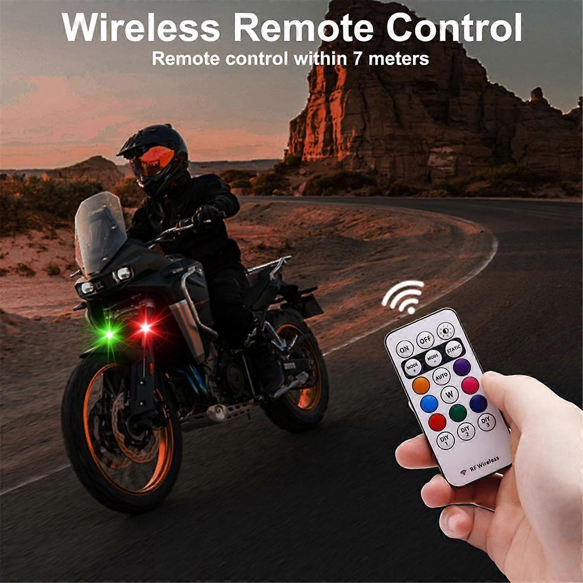 Wireless LED Strobe Lights 4PCS with Remote, 8 Colors USB Rechargeable Waterproof - Image 5