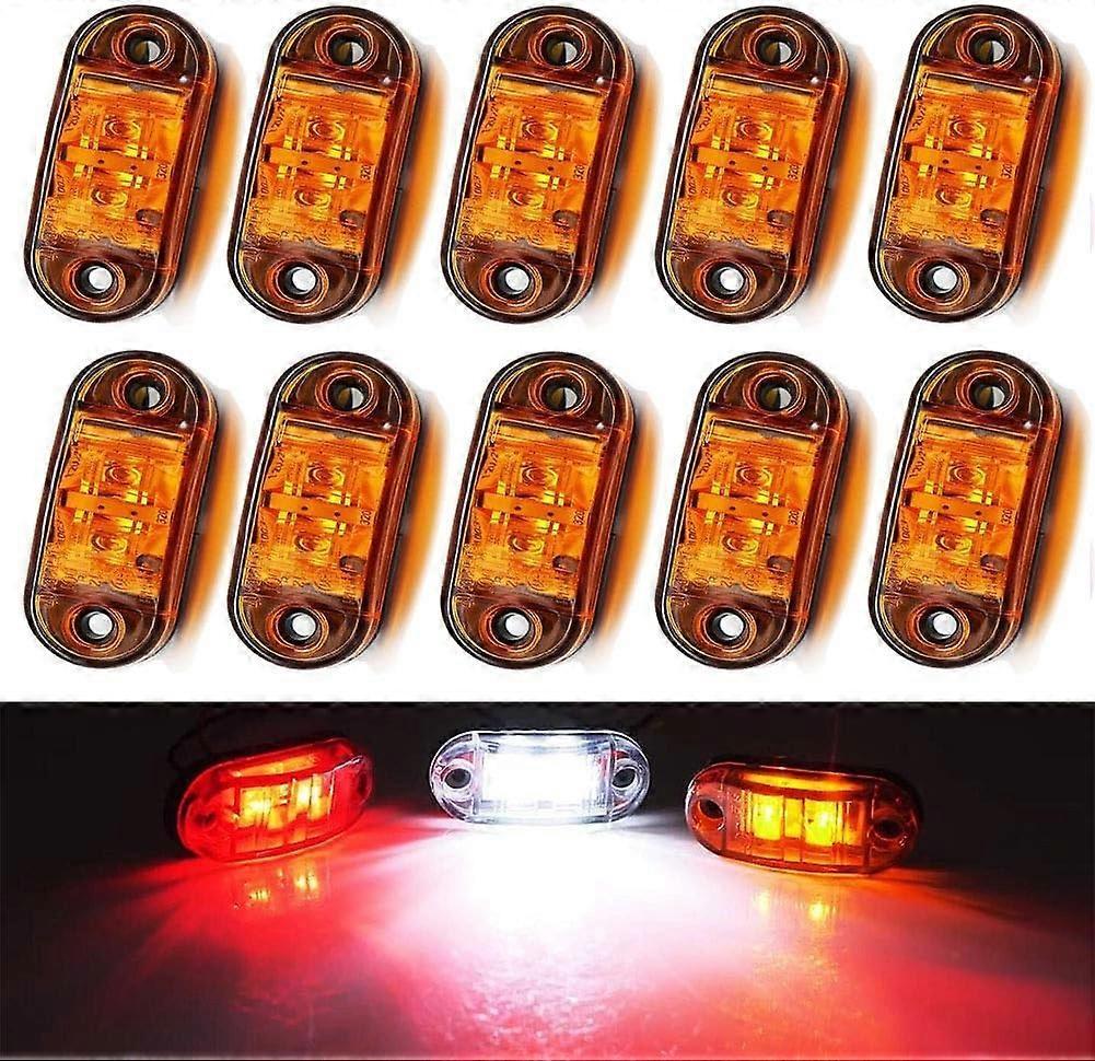 LED Side Marker Lights 10PCS, 12V Waterproof Car Truck Warning Tail Lamps - Image 1