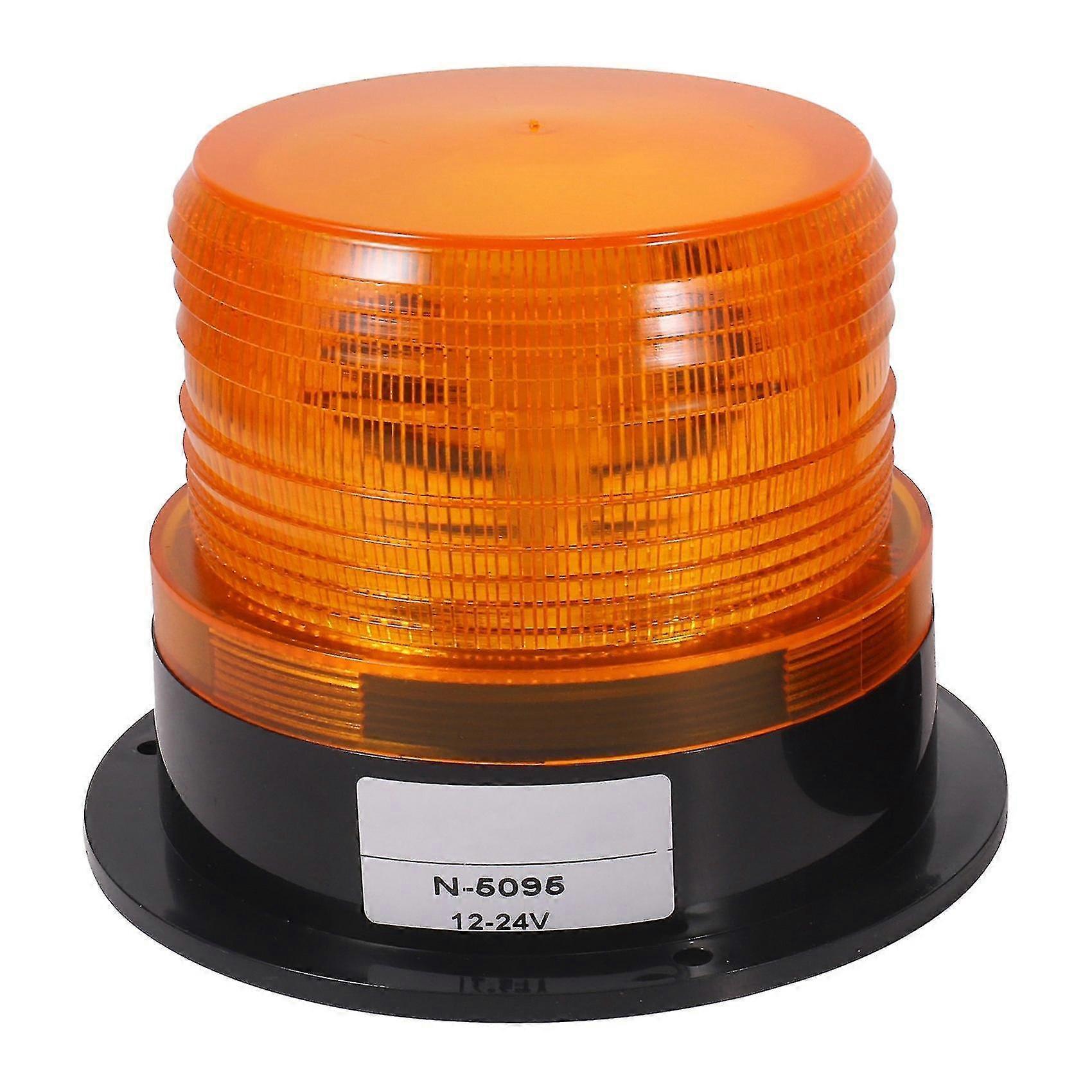 Amber LED Beacon Strobe Lights 2PCS, 12V/24V Emergency Warning Lamp for Truck - Image 2
