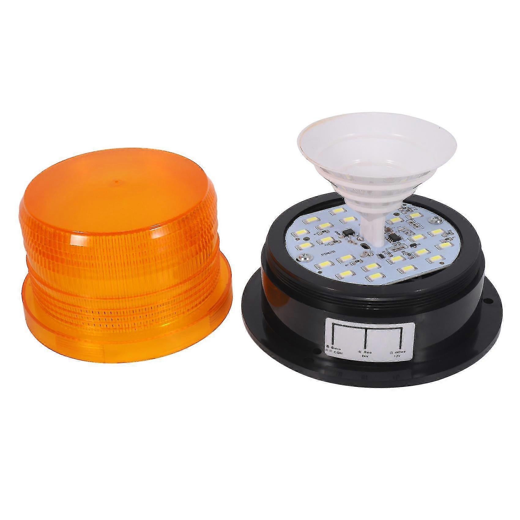 Amber LED Beacon Strobe Lights 2PCS, 12V/24V Emergency Warning Lamp for Truck - Image 3