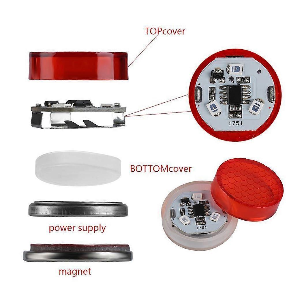 Wireless Red Warning Light 2PCS, Induction High Brightness Vehicle Light - Image 2