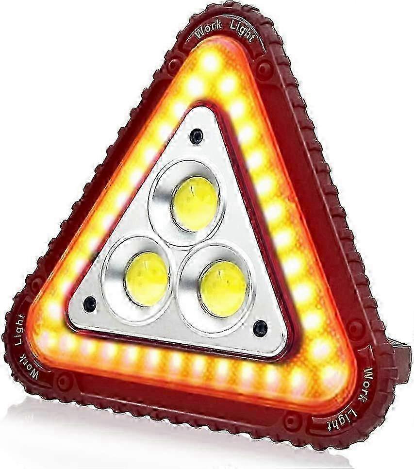 LED Emergency Warning Triangle, Portable USB Rechargeable 4 Light Modes - Image 1