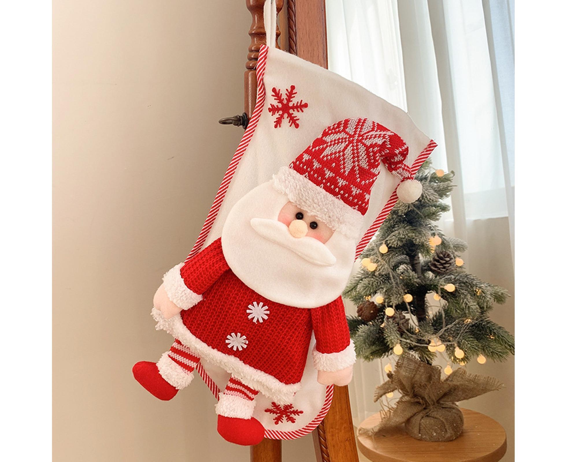 Large Capacity Xmas Stocking-White - Image 3