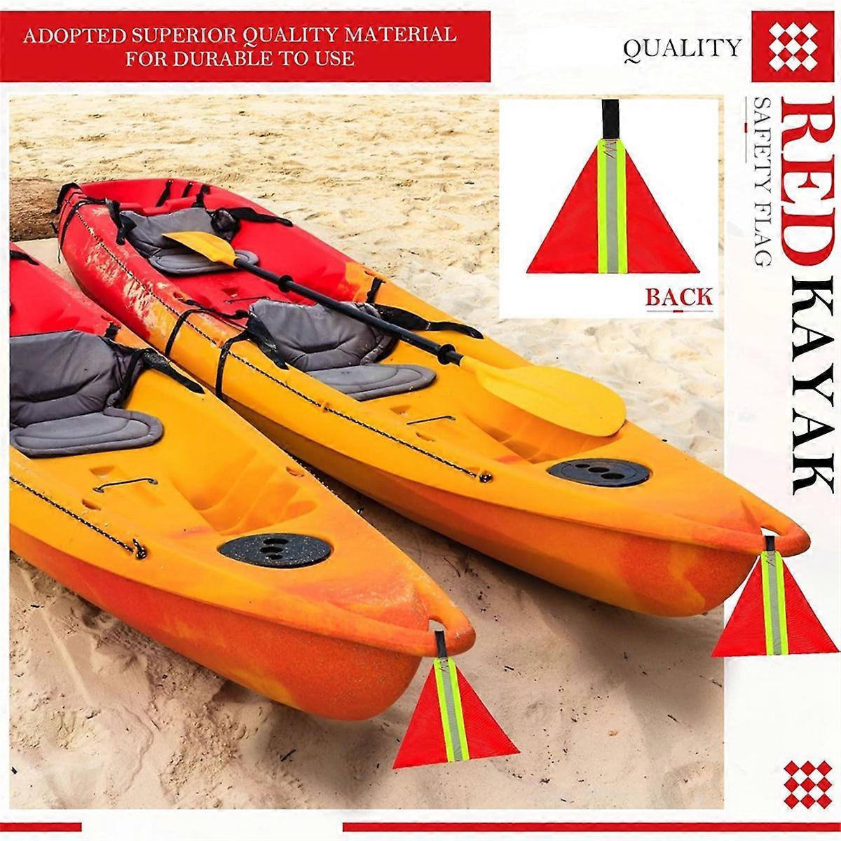 Security Tow Flag 4PCS, Red Reflective Warning Flags for Truck Trailer Loads - Image 2