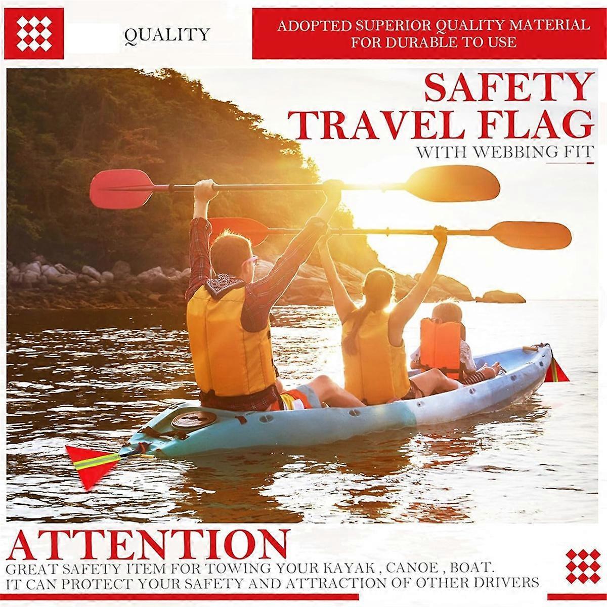 Security Tow Flag 4PCS, Red Reflective Warning Flags for Truck Trailer Loads - Image 5