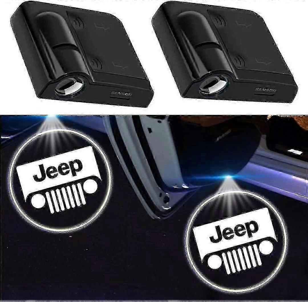 Wireless Car Door LED Logo Projector Lights 2PCS, Universal Courtesy Door Lamp - Image 1