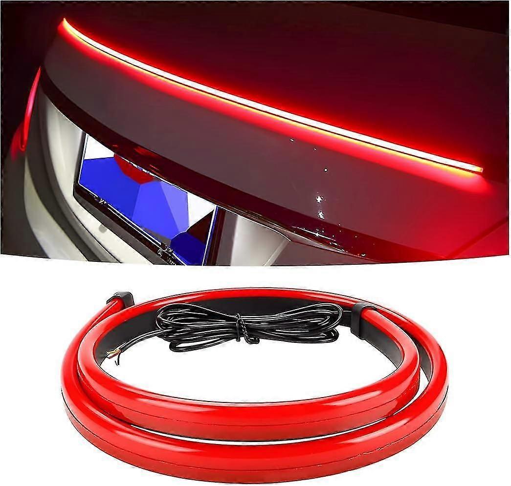 LED Brake Light Strip 35 Inch, Red 144 LEDs DC12V Rear Warning Light Bar - Image 1