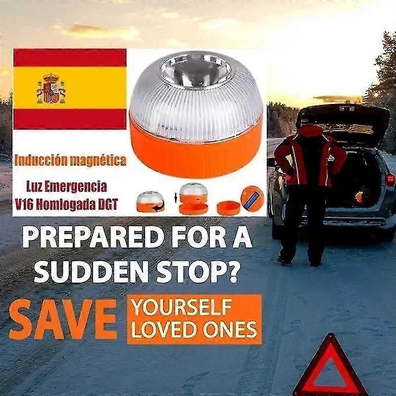 V16 Homologated Emergency Beacon Light, Rechargeable LED Warning Lamp - Image 3