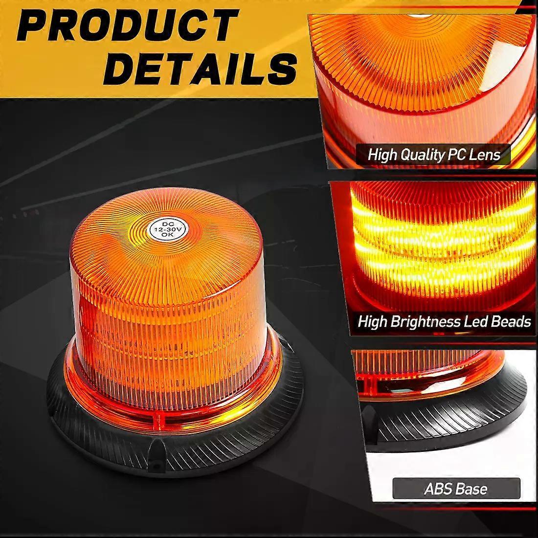 Car Roof LED Strobe Light 12-30V, Emergency Beacon for Truck Bus - Image 3