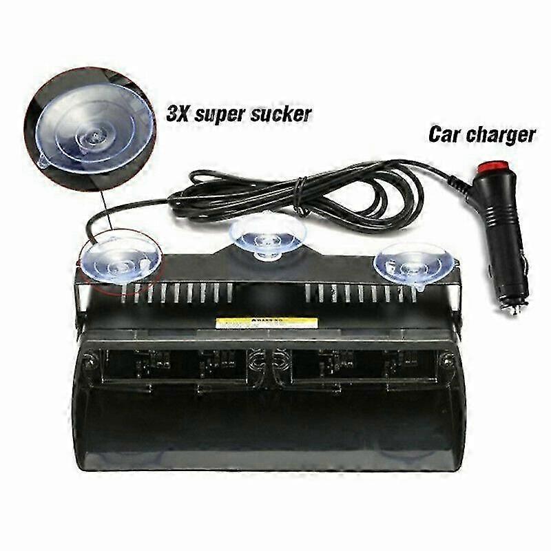 Blue LED Strobe Warning Light, 16 LED Waterproof 12V-24V Emergency Flash Lamp - Image 3