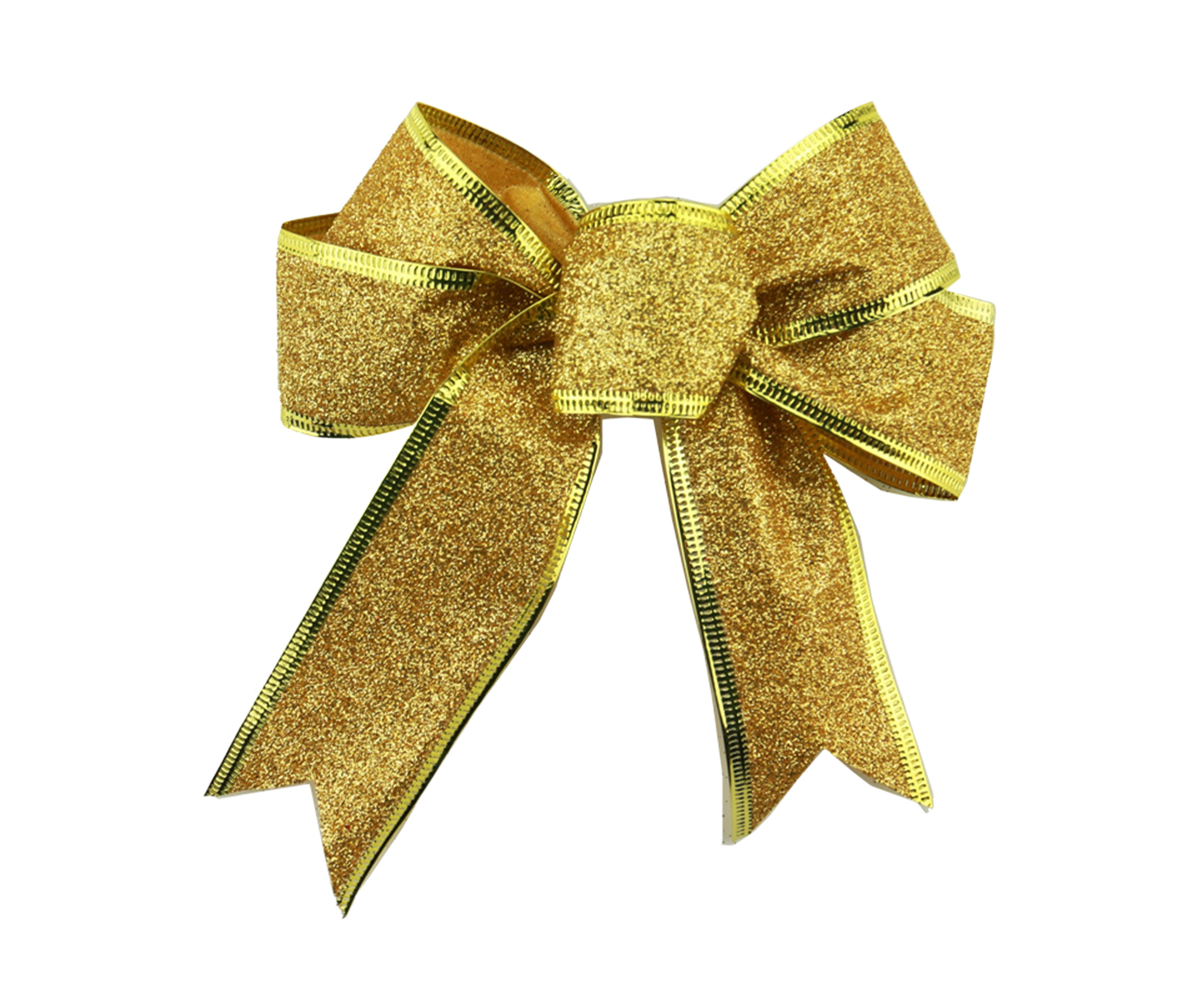 10Pcs Christmas Bows Party Supplies-Golden - Image 1
