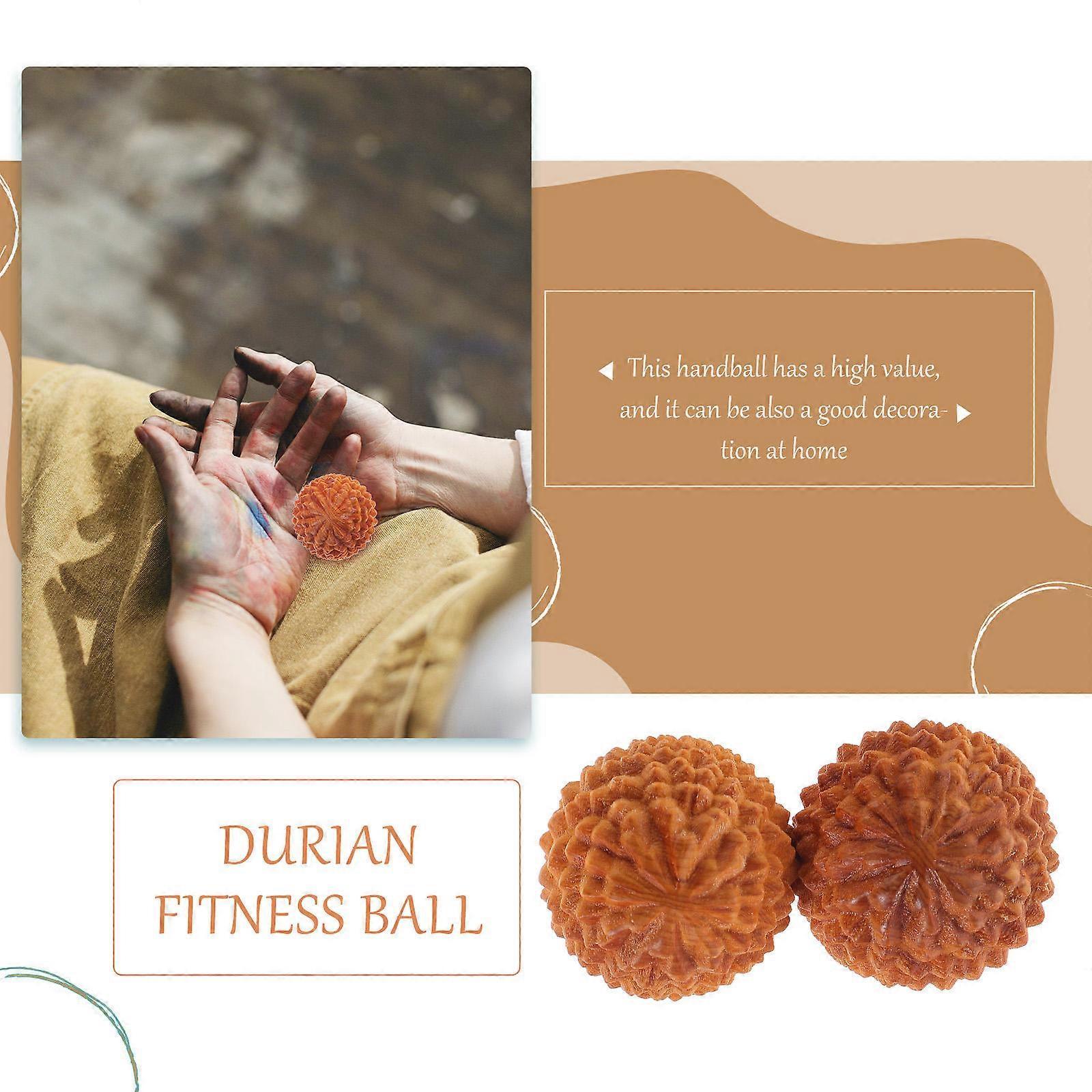 Wooden Hand Massage Balls 2PCS, Durian Shape Rolling Massager - Image 5