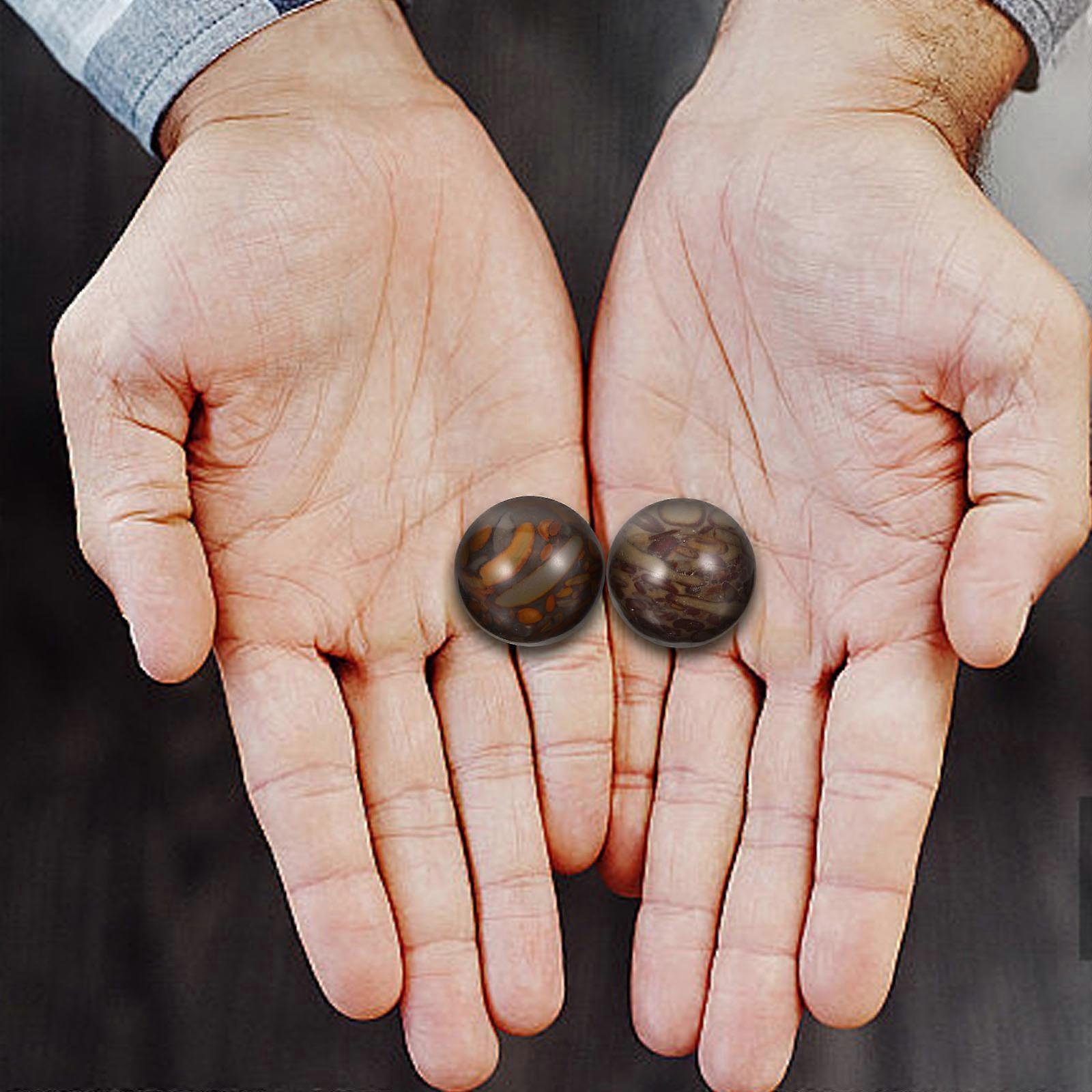 Stone Hand Massage Balls 2PCS, Small Rolling Hand Therapy Balls - Image 3