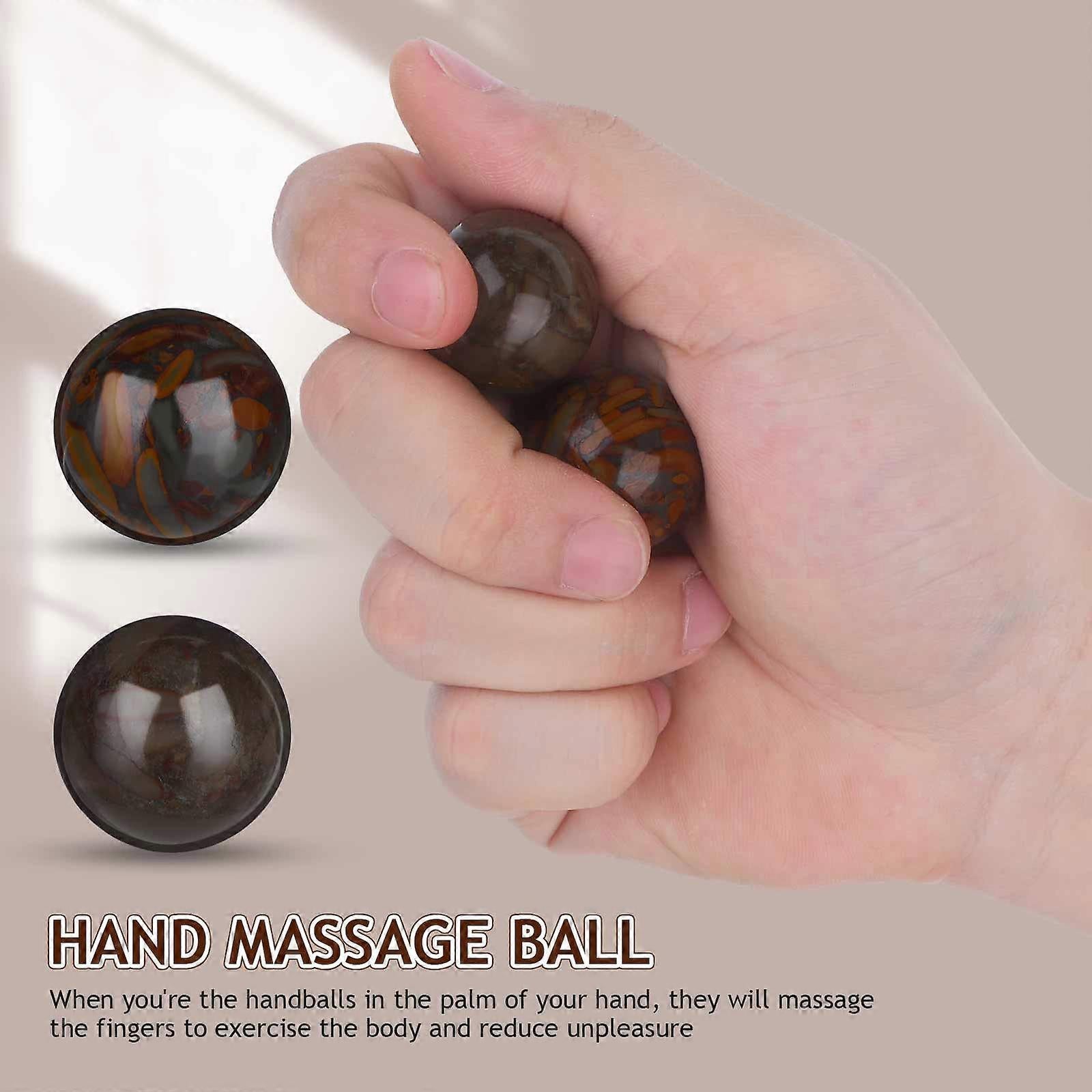 Stone Hand Massage Balls 2PCS, Small Rolling Hand Therapy Balls - Image 5