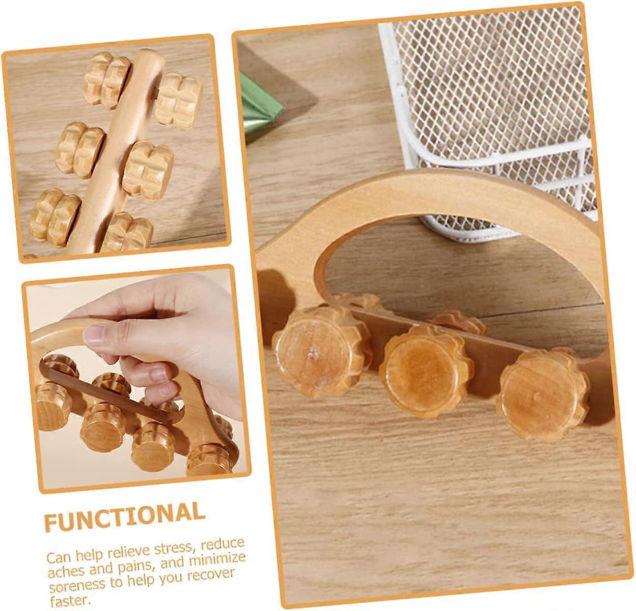 Wooden Ball Hand & Back Massager Tool for Muscle Relaxation - Image 2