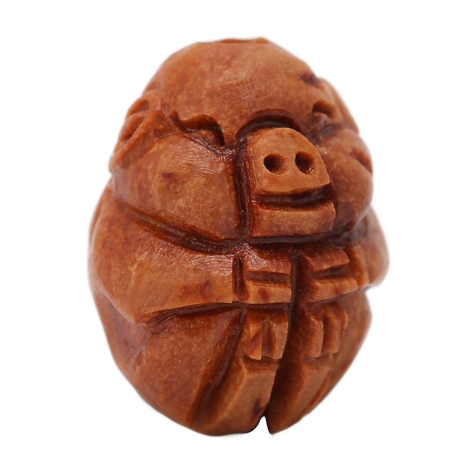 Wood Pig Hand Massager Ball, Stress Relief Exercise Tool - Image 1