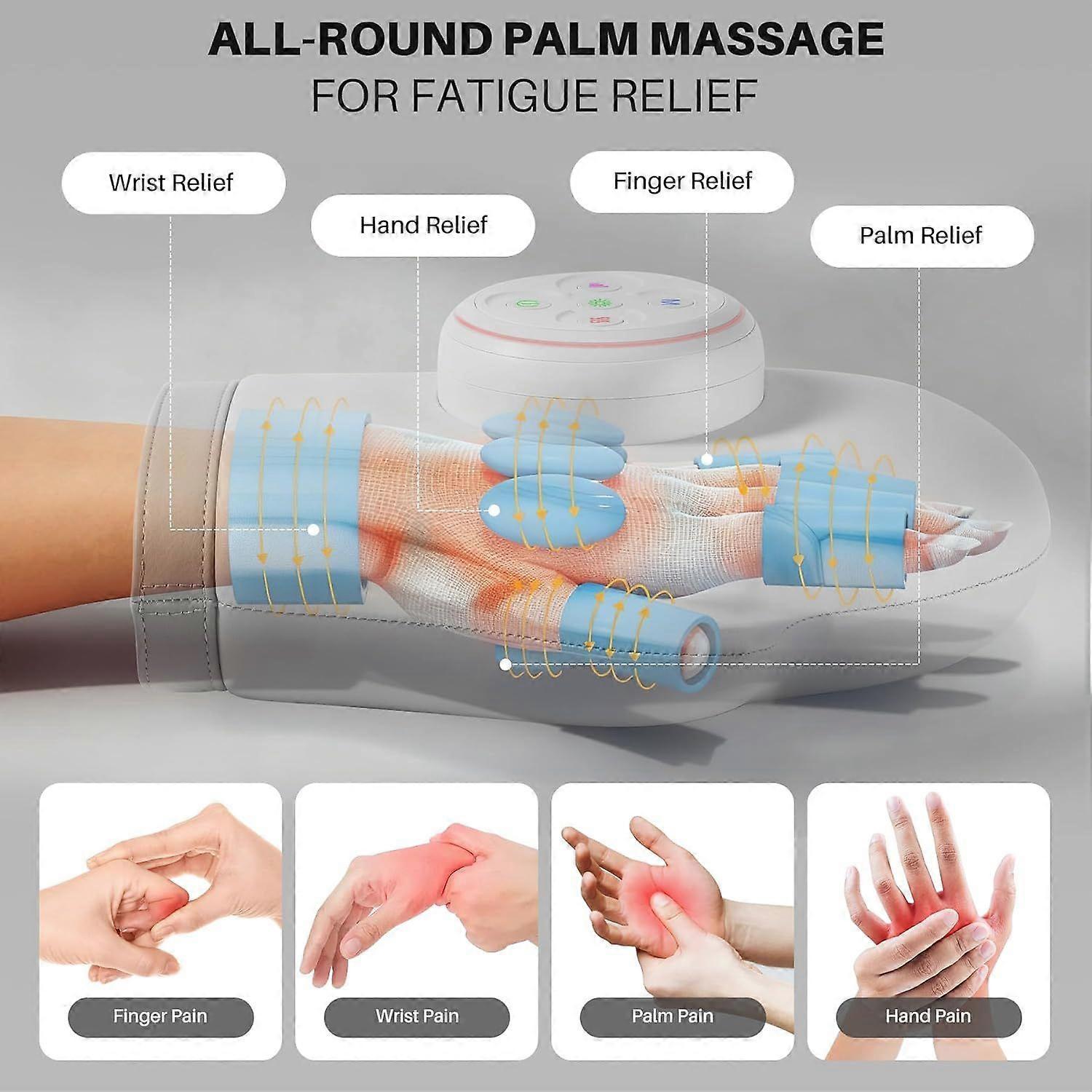Hand Massager with Heat & Compression, Finger & Palm Massage Gift - Image 2