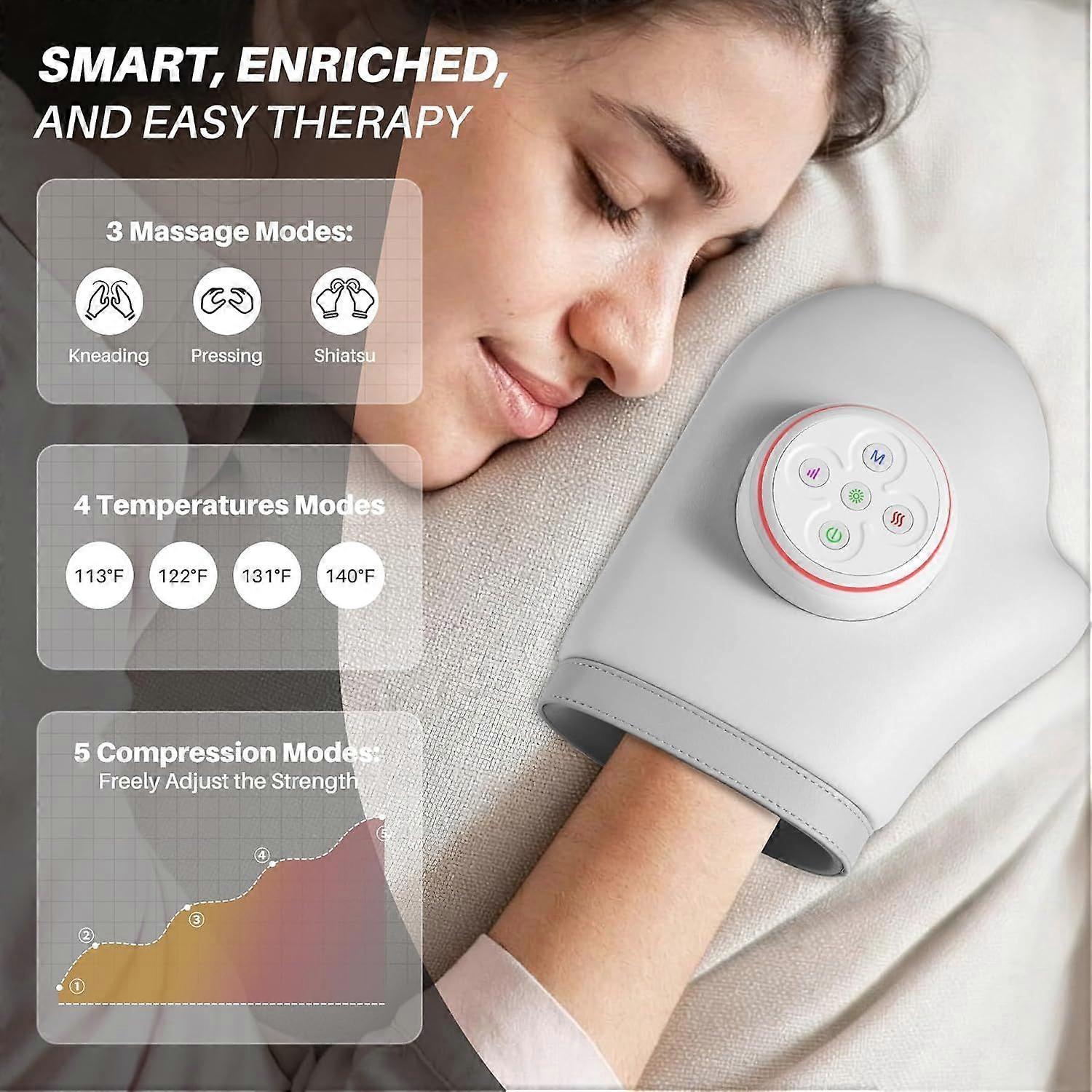 Hand Massager with Heat & Compression, Finger & Palm Massage Gift - Image 3
