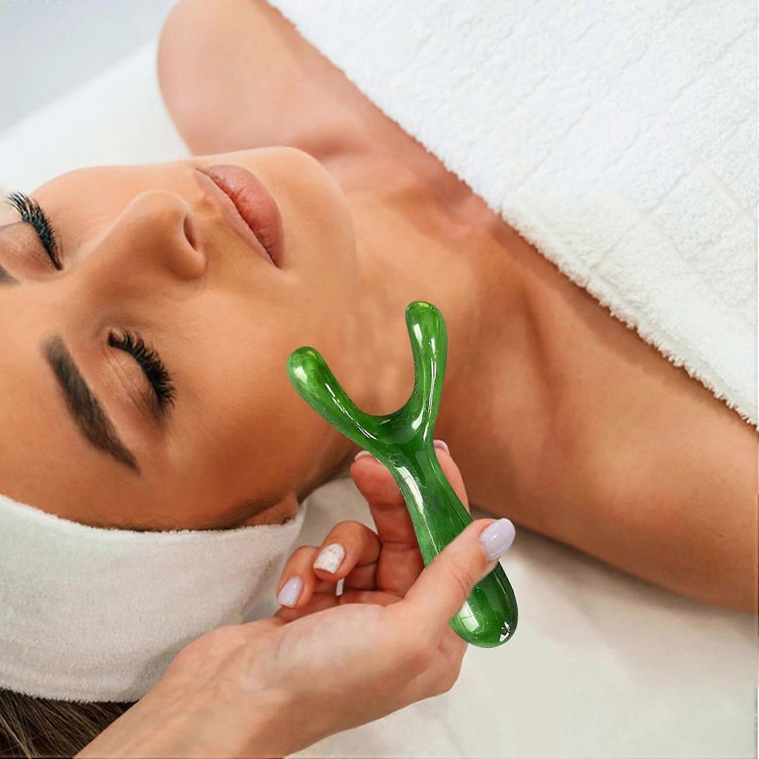 Resin Nose Guasha Tool, Portable Nose Lifting & Shaping Facial Massage Clip for Women, Green - Image 2