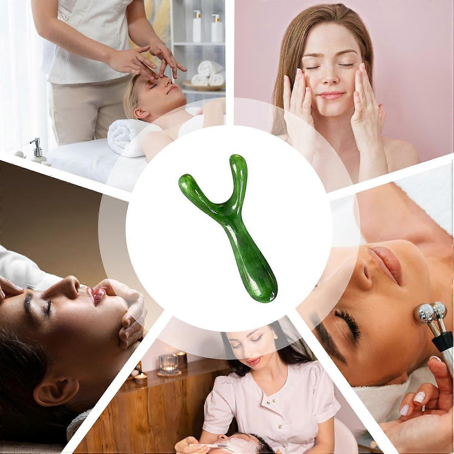 Resin Nose Guasha Tool, Portable Nose Lifting & Shaping Facial Massage Clip for Women, Green - Image 3
